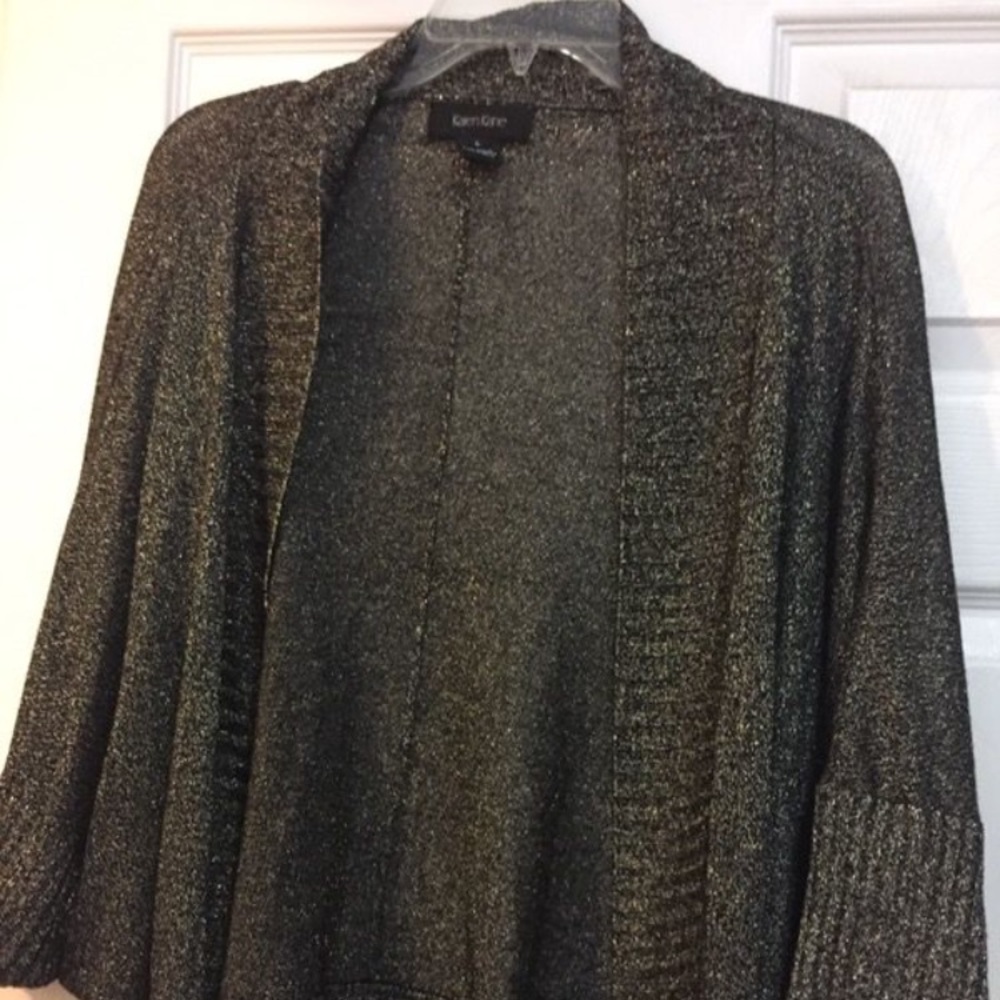 🏡Black embellished gold Kimono knit jacket🏡